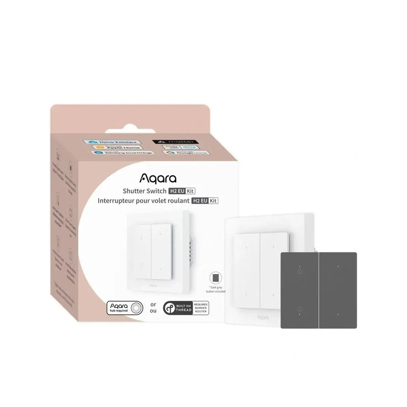 Aqara Shutter Switch H2 EU Kit – Comutator inteligent jaluzele / rulouri (Zigbee & Thread)