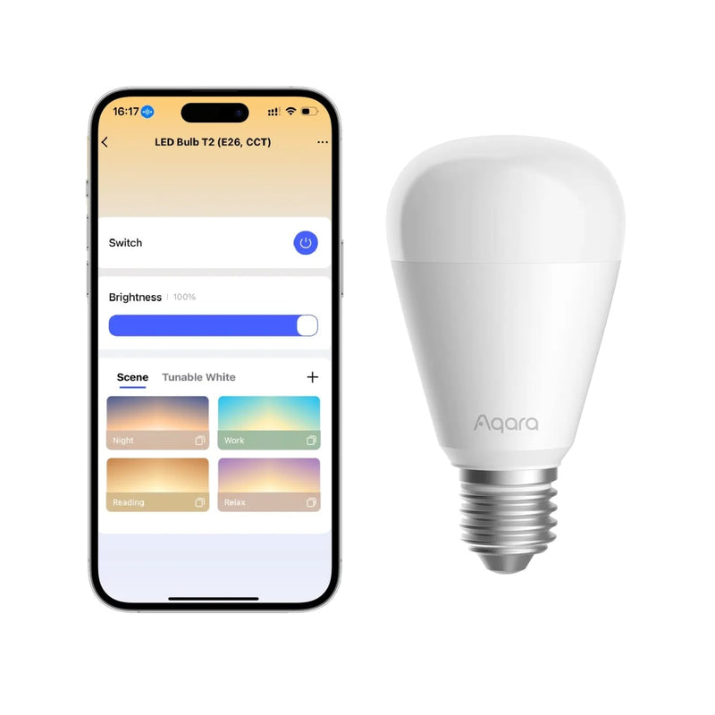 Bec Led Aqara Bulb T2, E27, 1100 Lumeni, Thread, Zigbee (doar lumina alba)