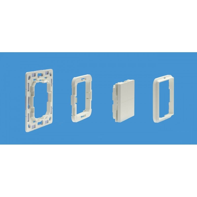 Comutator de perete Shelly BLU Wall Switch 4 + rama Gira/Merten