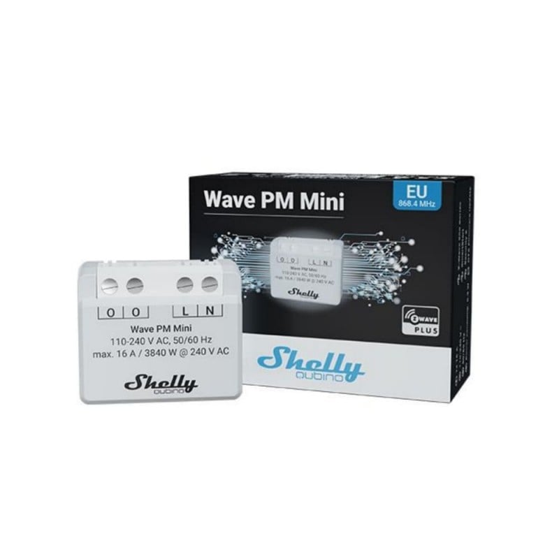 Contor de energie Shelly Qubino Wave PM Mini, 16A, Z-Wave