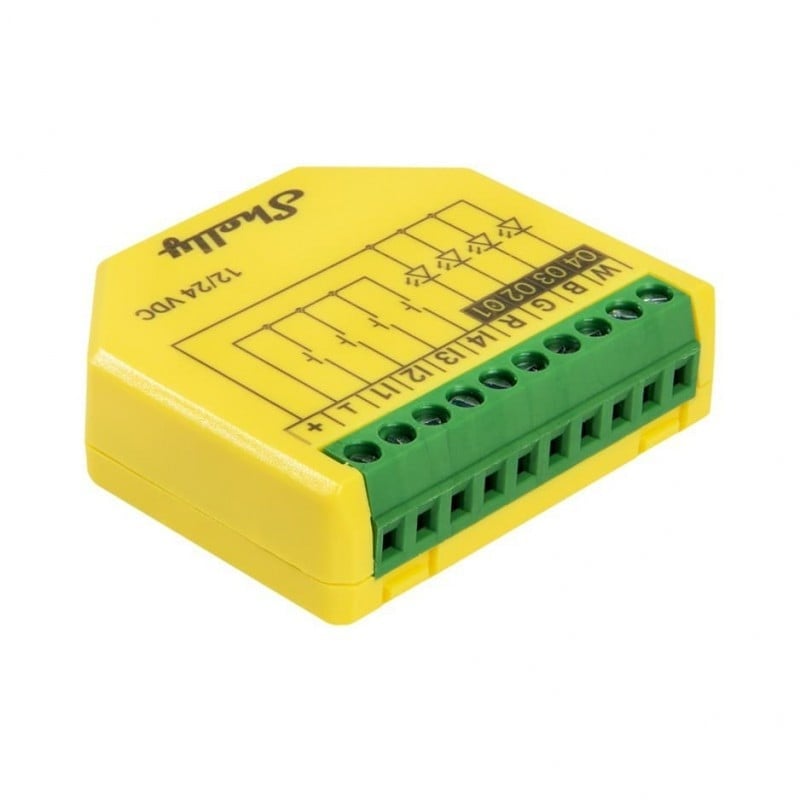 Controller benzi LED Shelly Plus RGBW PM 12/24V (WiFi)