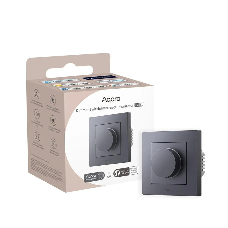Dimmer inteligent AQARA Light Switch H2 EU Gri (KD-R01D-G) , Zigbee și Thread