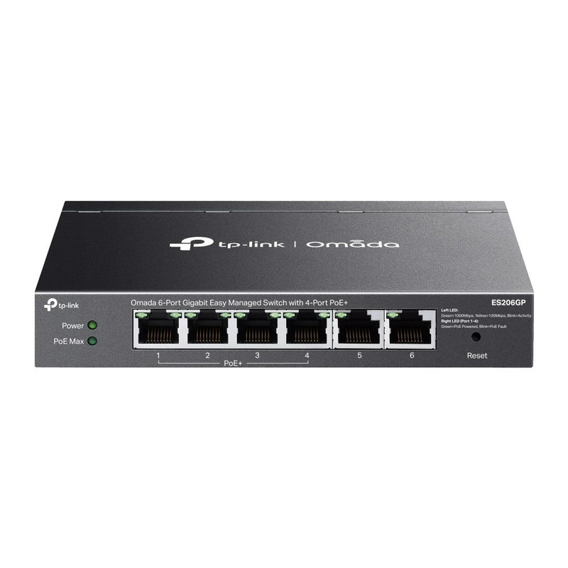 ES206GP-Omada 6-Port Gigabit Easy Managed Switch with 4-Port PoE+