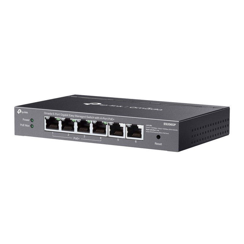 ES206GP-Omada 6-Port Gigabit Easy Managed Switch with 4-Port PoE+
