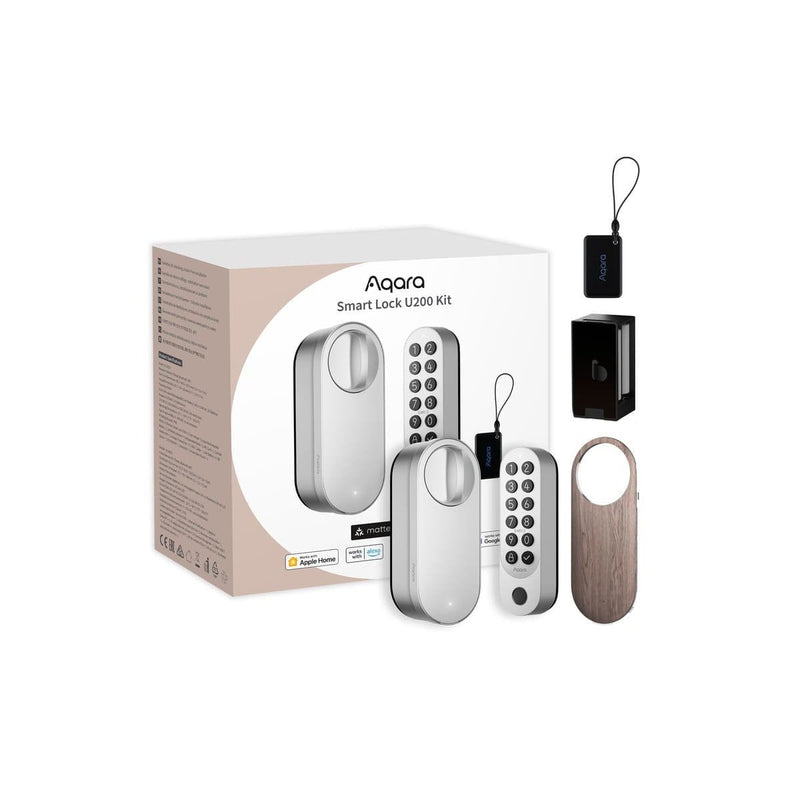 Încuietoare / Yală inteligentă Aqara U200 Kit, Silver, Apple HomeKit, Matter