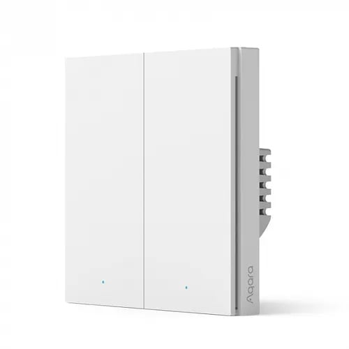 Intrerupator inteligent Aqara H1 double rocker, necesita NUL, 2 canale, Zigbee(WS-EUK04)