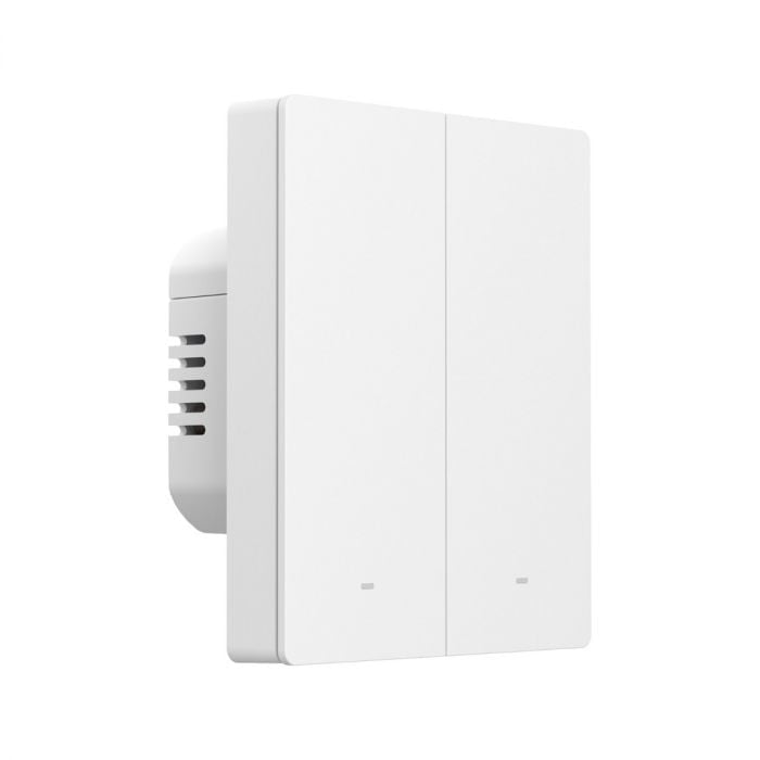 Întrerupător inteligent Sonoff M5-2C-80W, 2 canale, 10A, protocol Matter, Alb