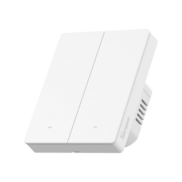 Întrerupător inteligent Sonoff M5-2C-80W, 2 canale, 10A, protocol Matter, Alb
