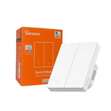 Întrerupător inteligent Sonoff ZBM5-2C-80W, 2 canale, 10A, Zigbee, Alb