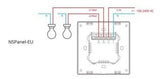 Intrerupator Smart cu touch si functie termostat Sonoff NS Panel - alb