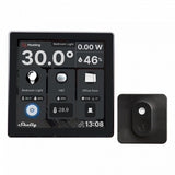 Intrerupator Smart cu touchscreen Shelly Wall Display, Wi-FI, Negru Bluethooth + H&T black