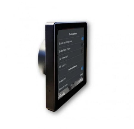 Intrerupator Smart cu touchscreen Shelly Wall Display, Wi-FI, Negru Bluethooth + H&T black