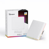 Intrerupator Smart Sonoff T5-2C-86 WiFi cu Full Touch (2 canale), Lumina LED 5A/1200W