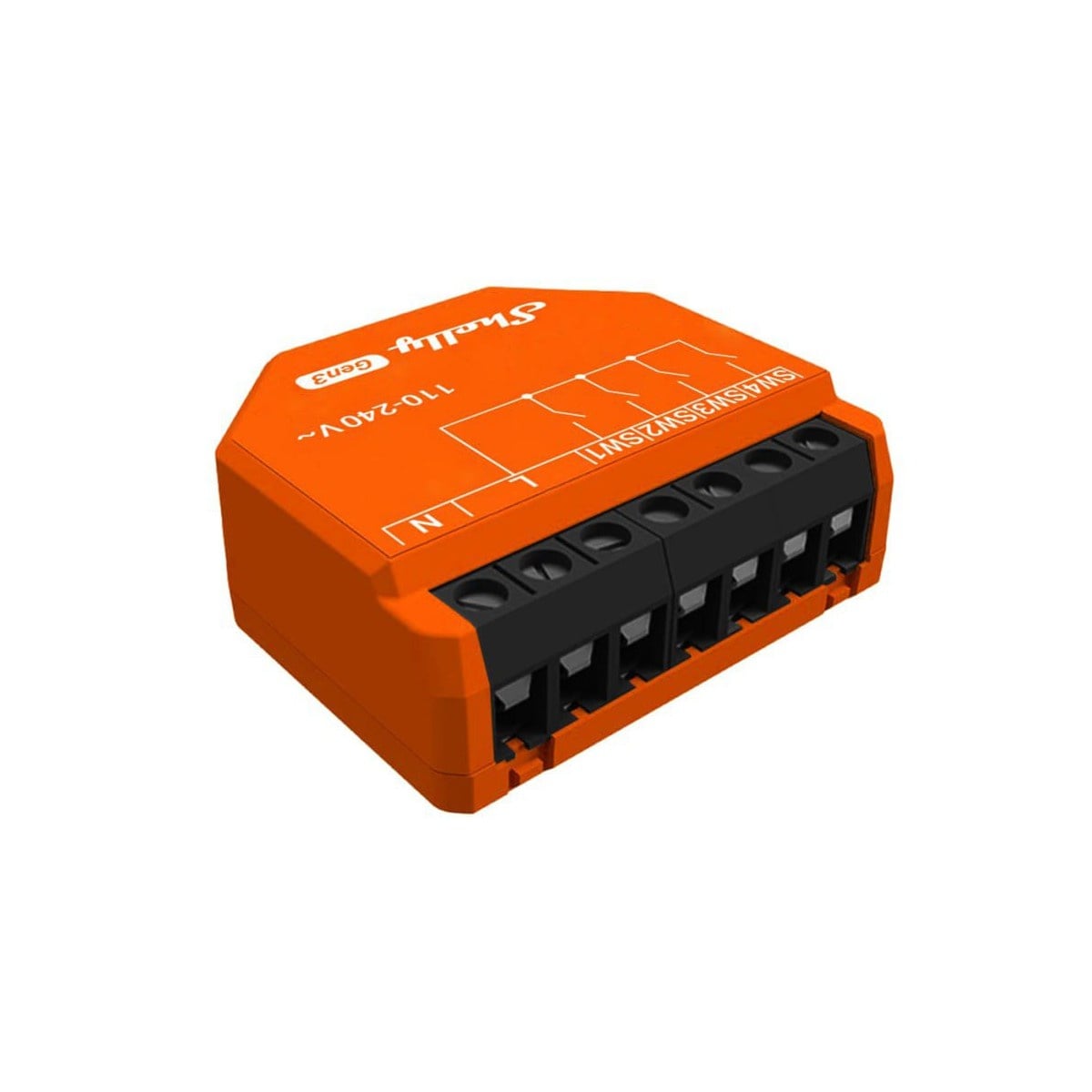 Modul de activare al scenelor Shelly I4 GEN3, WiFi, 4 intrari digitale
