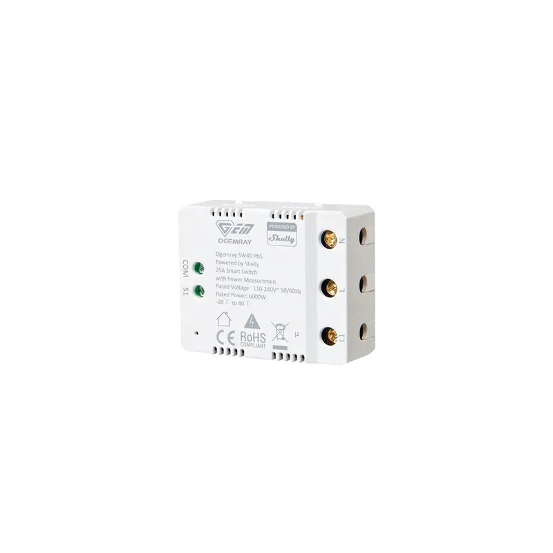 Ogemray Smart Relay 25A – Control inteligent pentru consumatori mari, cu funcții complete Shelly