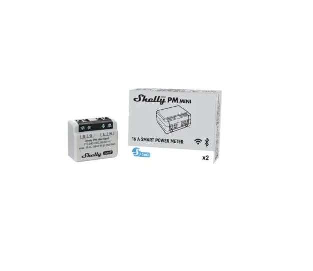 Pachet de 2 Contoare de energie Shelly PM mini GEN3, 16A