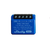 Pachet de 2 relee Shelly Mini 1 GEN3, 1 canal, 8A
