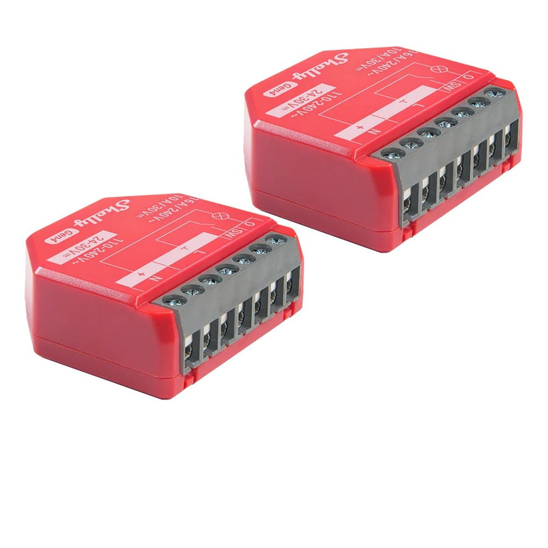 Pachet de 2 x Shelly 1PM Gen4 – Releu inteligent WiFi, Matter, Zigbee, Bluetooth cu masurare consum