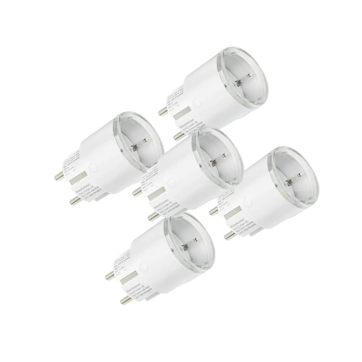 Pachet de 5 prize inteligente Shelly Plug S Gen3 White – WiFi, Matter, monitorizare consum