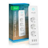 Prelungitor Smart Nous A5T, cu integrare prin Tasmota, 3 prize, 3 porturi USB