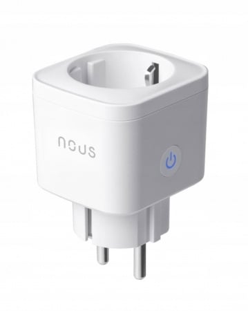 Priza inteligenta Nous A7, Wi-Fi, 16 A/3680W, protectie supratensiune, control vocal, compatibil Google Assistant, amazon alexa