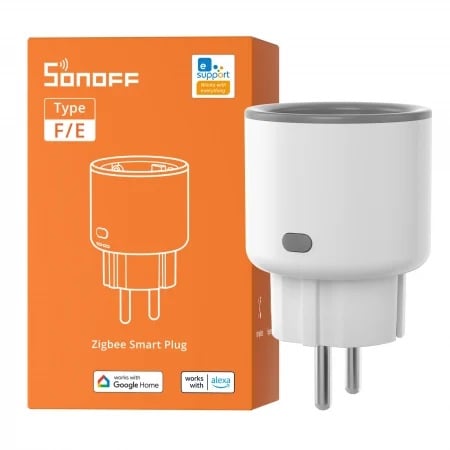 Priza inteligenta Sonoff S60ZBTPF, Zigbee, 16A, cu monitorizare consum
