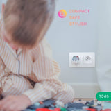 Priza inteligenta WiFi NOUS A8, 10A, control vocal, compatibil Google Assistant, Amazon Alexa