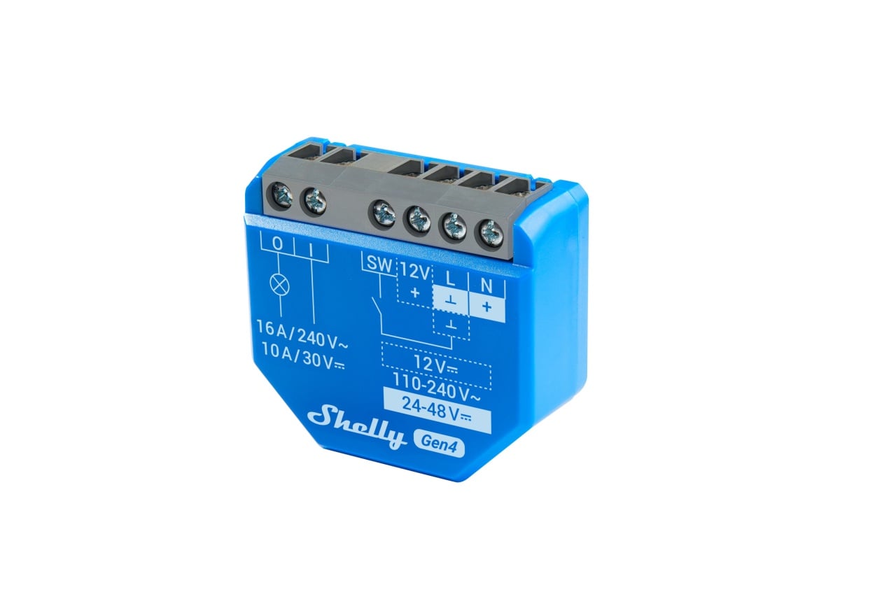 Releu inteligent Shelly 1 GEN4, 1 canal, 16A, multiprotocol (WiFi, bluetooth, matter, zigbee), contact uscat