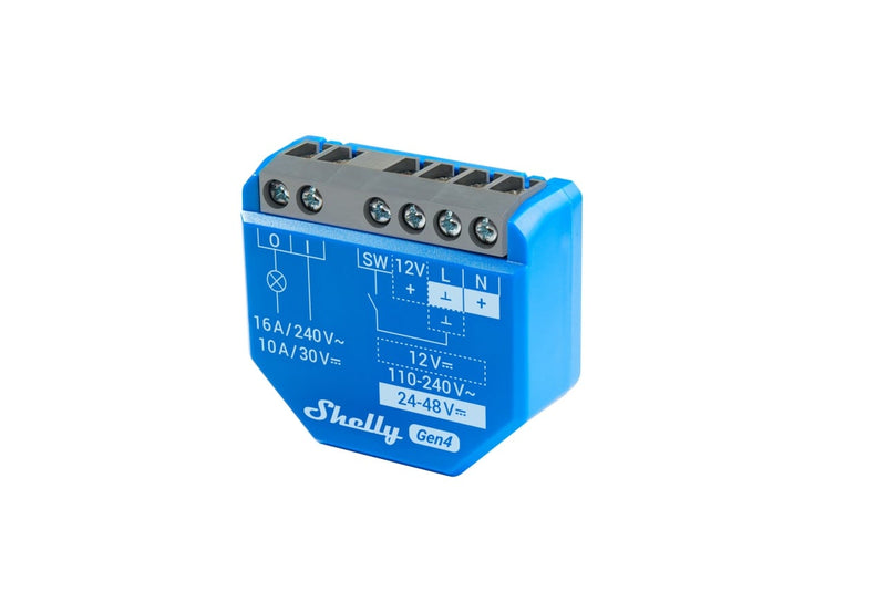 Releu inteligent Shelly 1 GEN4, 1 canal, 16A, multiprotocol (WiFi, bluetooth, matter, zigbee), contact uscat