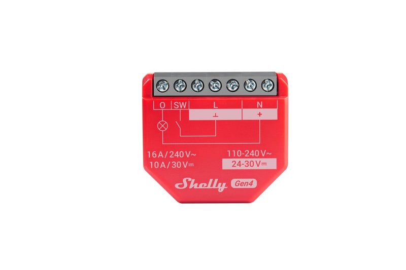 Releu inteligent Shelly 1PM GEN4, 1 canal, 16A, monitorizare consum, multiprotocol (WiFi, bluetooth, matter, zigbee) , integrare Home Assistant