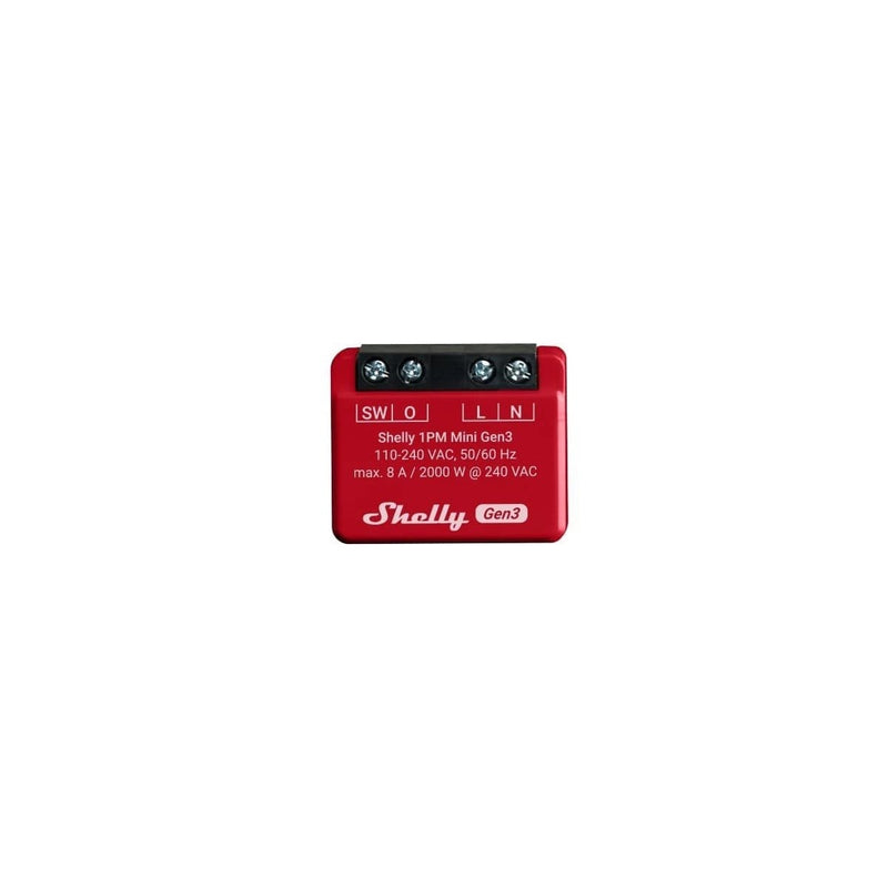 Releu inteligent Shelly 1PM Mini GEN3, 1 canal, 8A