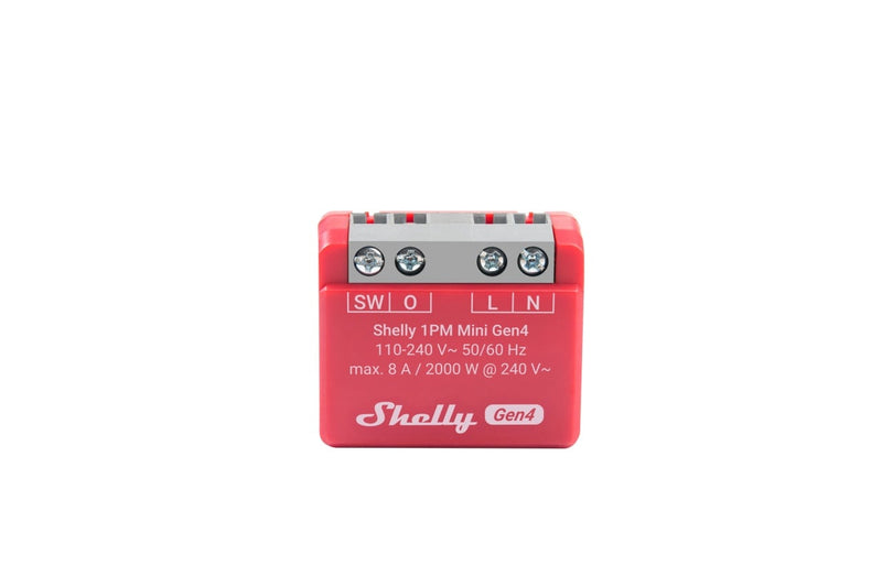 Releu inteligent Shelly 1PM Mini GEN4, 1 canal, 8A, multiprotocol (WiFi, bluetooth, matter, zigbee), compatibil Home Assistant