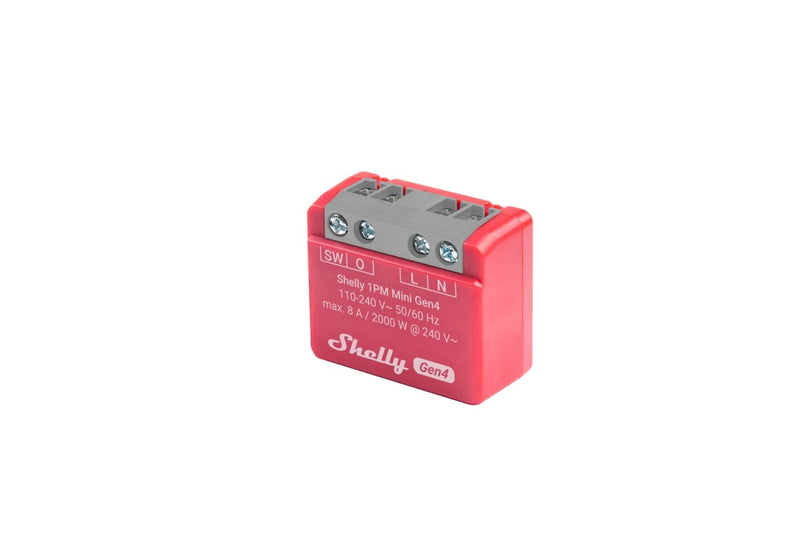 Releu inteligent Shelly 1PM Mini GEN4, 1 canal, 8A, multiprotocol (WiFi, bluetooth, matter, zigbee), compatibil Home Assistant