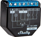 Releu inteligent Shelly Plus 2PM - 2canale cu contor de energie, WiFi, control aplicatie, compatibil Amazon Alexa, Google Assistant si Home Assistant