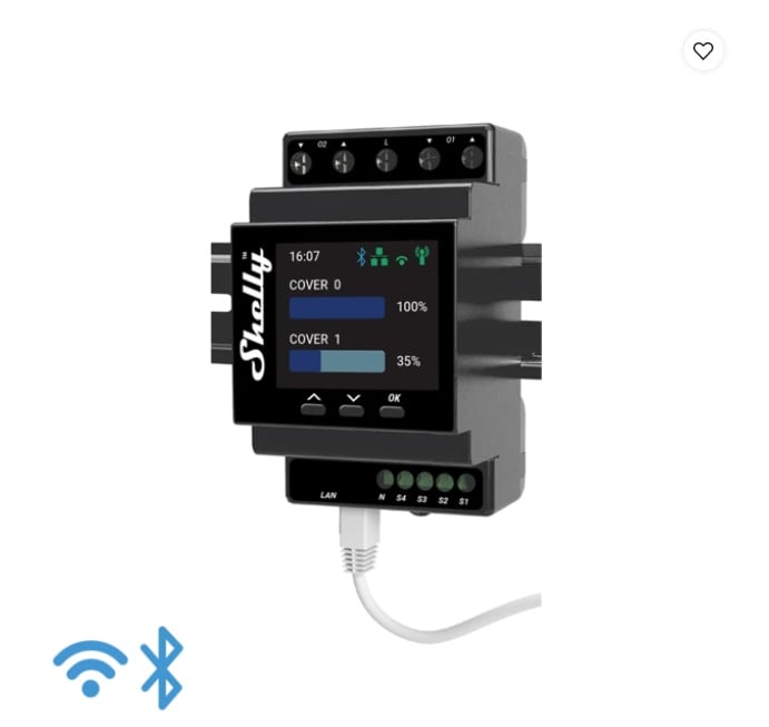 Releu inteligent Shelly Pro Dual Cover / Shutter PM