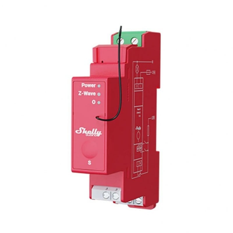 Releu inteligent Shelly Qubino Wave Pro 1PM, 16A, 1 canal, masurarea consumului, Z-Wave