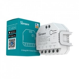 Releu inteligent Sonoff Dual R3 Lite , Wireless, 2 canale, Alb