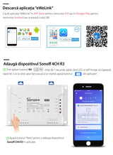 Releu wireless Wi-Fi 4 canale Sonoff 4CH R3