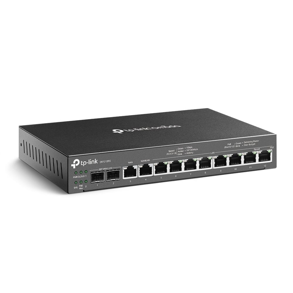 Router TP-Link Omada ER7212PC – Router 3-în-1 cu PoE și controller integrat