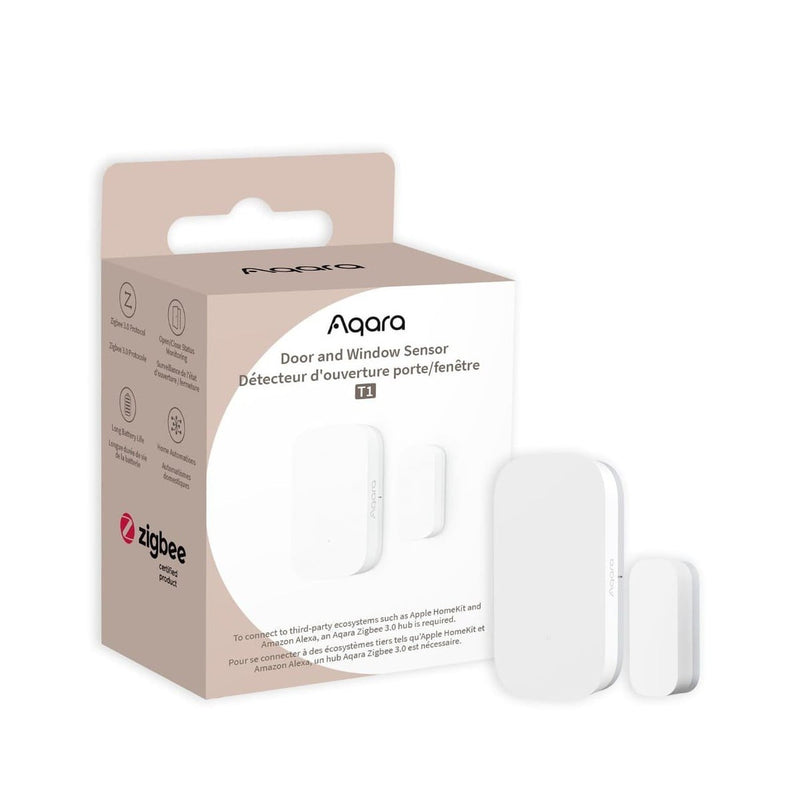 Senzor de geam/usa Aqara Door and Window Sensor T1, Zigbee, Apple HomeKit