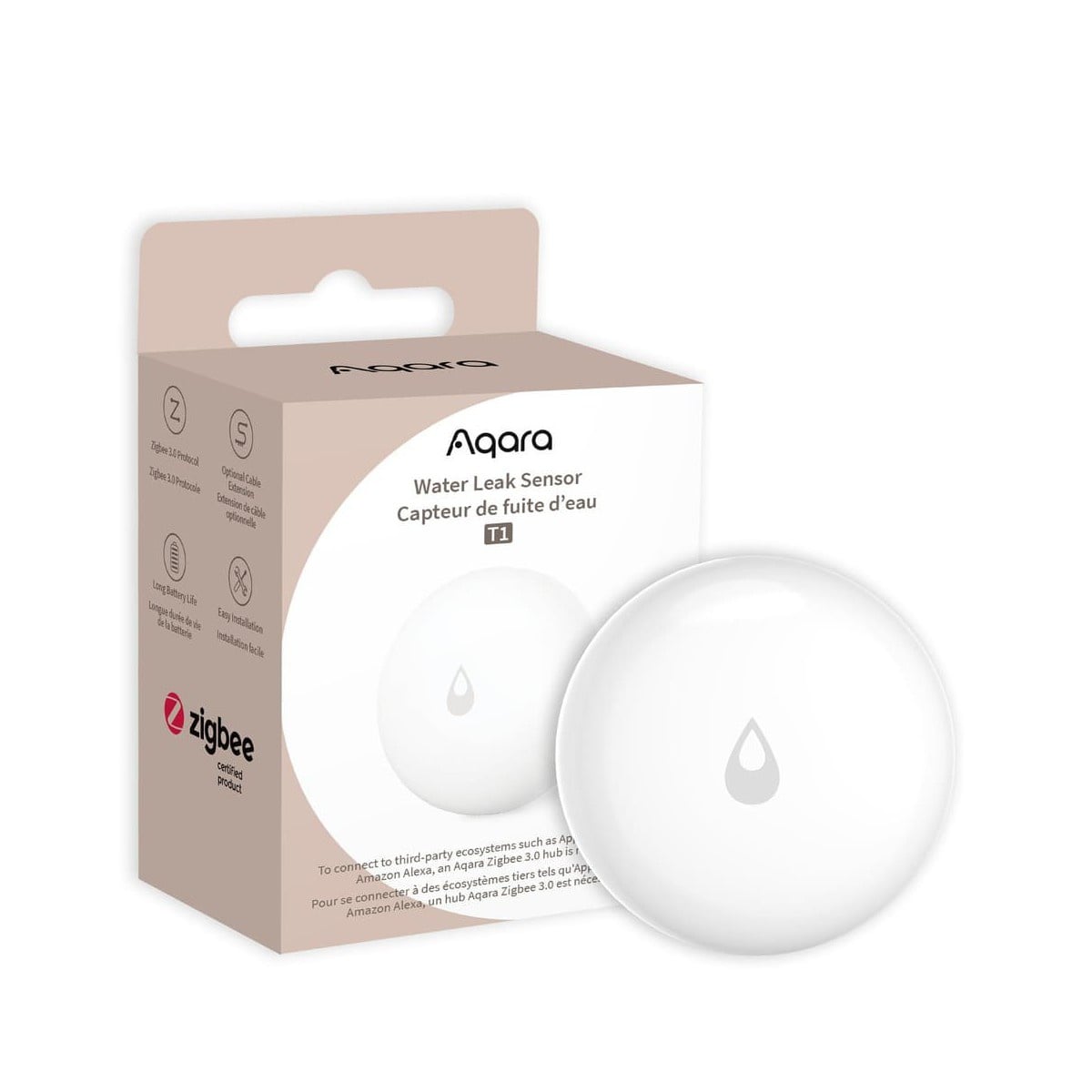 Senzor de inundatie Aqara Water Leak Sensor T1, Zigbee