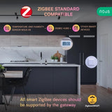 Senzor Smart de Temperatura si Umiditate Nous cu afisaj E6, LCD, ZigBee