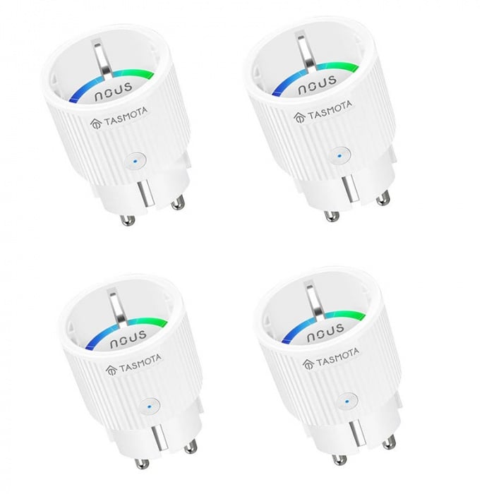 Set de 4 prize WiFi NOUS A8T, 10A - Tasmota, ESP32