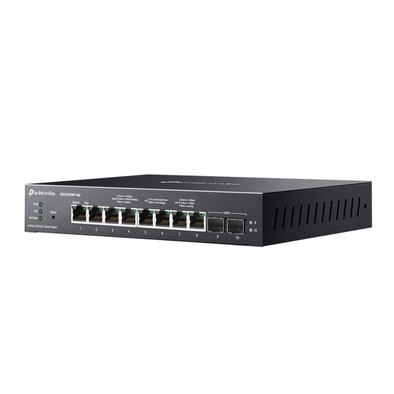 SG2210XMP-M2-Omada 8-Port 2.5GBASE-T and 2-Port 10GE SFP+ Smart Switch with 8-Port PoE+