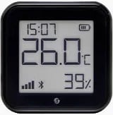 Shelly BLU H&T Display Black – Senzor Inteligent de Temperatură și Umiditate cu E-Paper Display, Tehnologie Bluetooth (BLE)