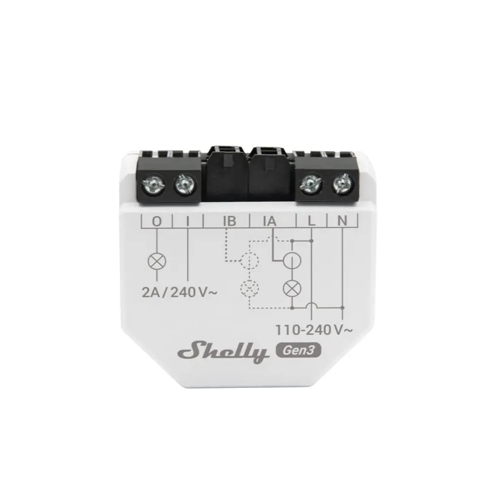 Shelly EM GEN3 Contor de energie monofazat cu 2 canale + clamp (1x transformator 50A)