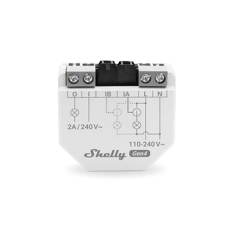 Shelly EM Gen4 – Contor Inteligent de Energie Monofazat, Generația 4, 2 Canale cu Transformatoare de Curent (CT), Releu Integrat, Wi-Fi, Bluetooth și Zigbee 3.0, Pregătit pentru Matter