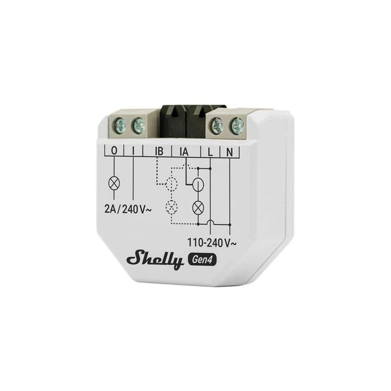 Shelly EM Gen4 – Contor Inteligent de Energie Monofazat, Generația 4, 2 Canale cu Transformatoare de Curent (CT), Releu Integrat, Wi-Fi, Bluetooth și Zigbee 3.0, Pregătit pentru Matter