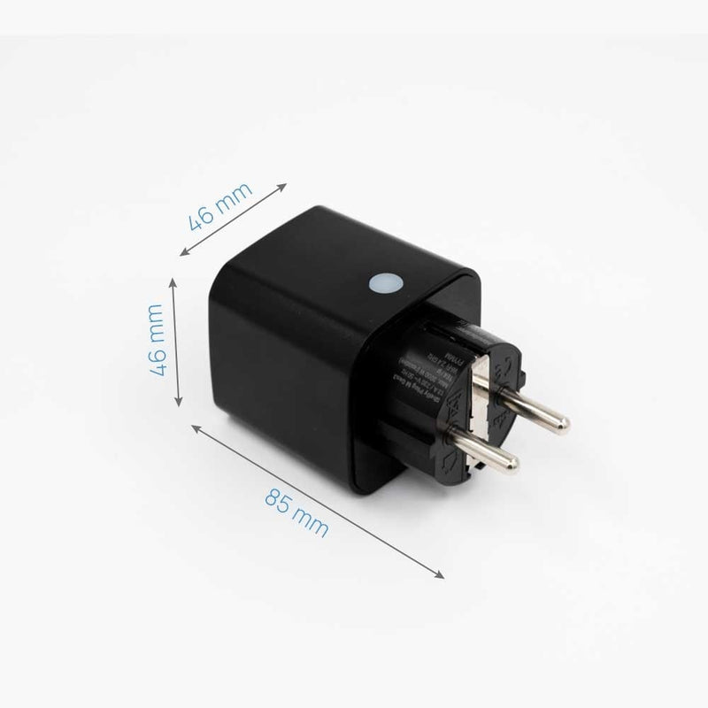 Shelly Plug M Gen3 Black (pachet 4 prize)– Priză Inteligentă Wi-Fi și Bluetooth, Monitorizare Energie, Procesor Shelly chip, Control Local și Automatizări, 16A