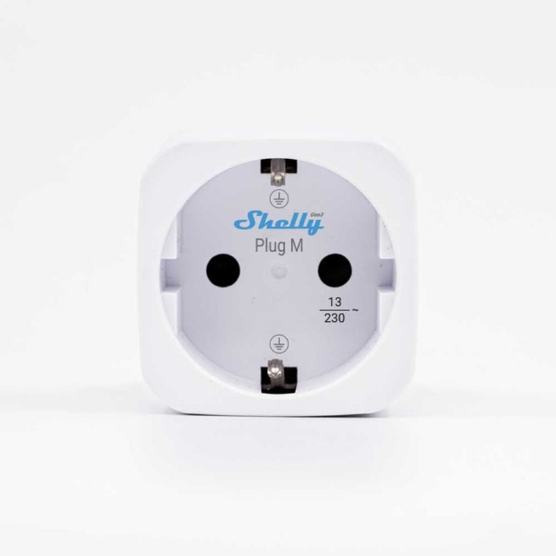 Shelly Plug M Gen3 (Pachet 4 prize)– Priză Inteligentă Wi-Fi și Bluetooth, Monitorizare Energie, Procesor Shelly chip, Control Local și Automatizări, 16A